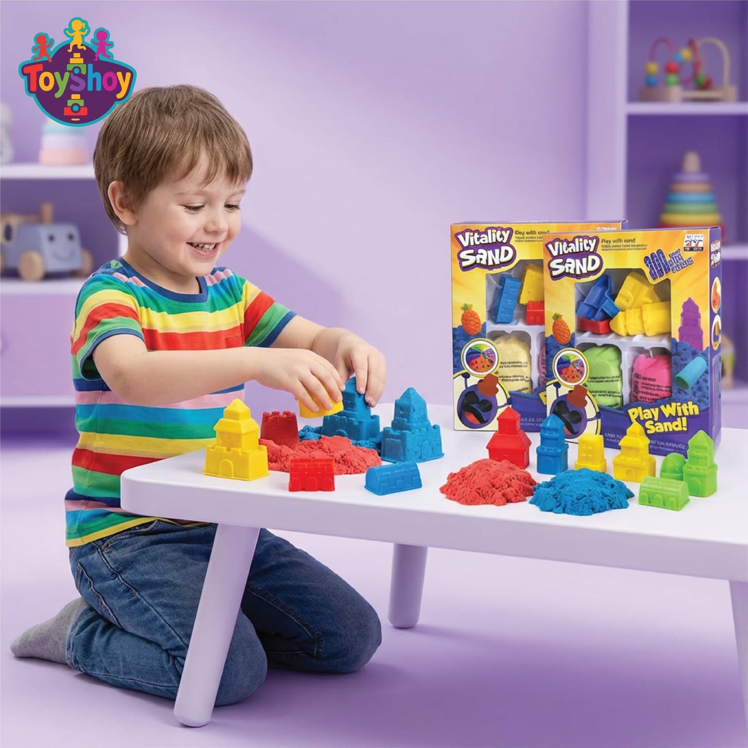 VITALITY SAND PLAY SET – SQUISH, BUILD & CREATE