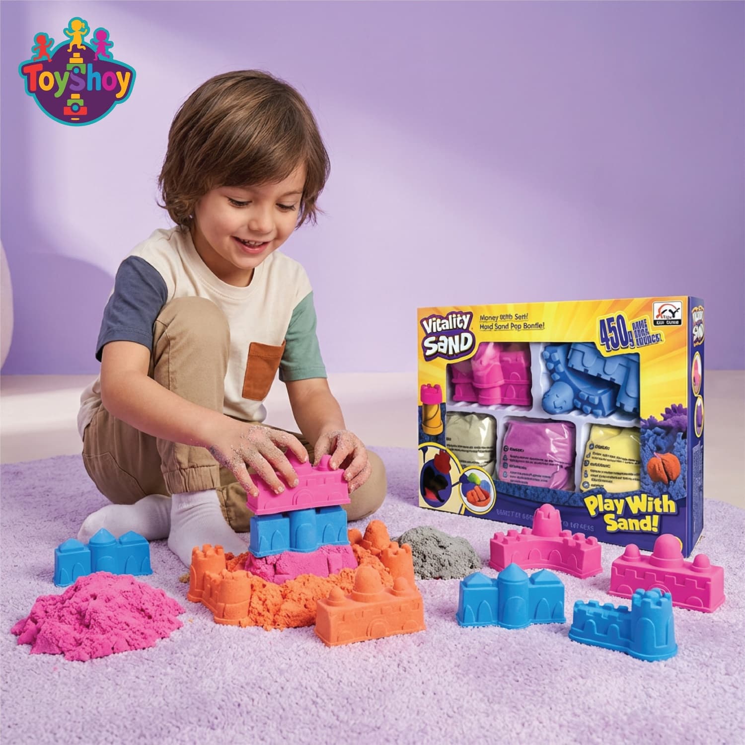 VITALITY SAND PLAY SET – SQUISH, BUILD & CREATE
