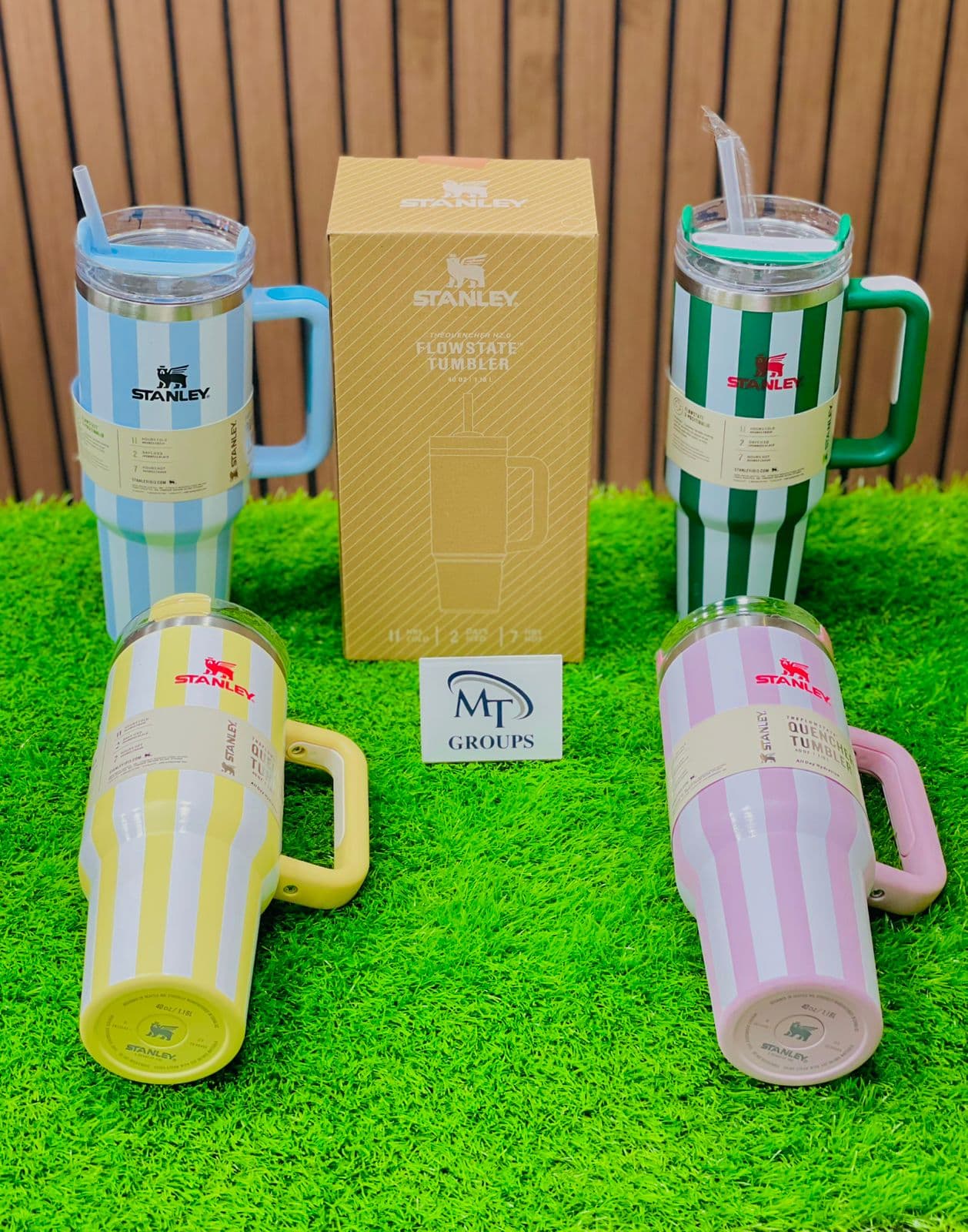 Stanley Striped Tumblers with Handle & Straw image